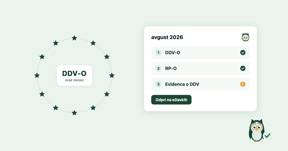 DDV-O, RP-O in evidenca o DDV za atipične zavezance